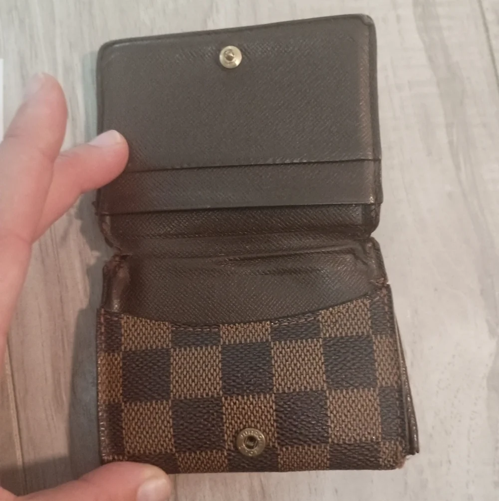 LOUIS VUITTON Coin Case Ludlow Damier Ebene Brown PVC Mens